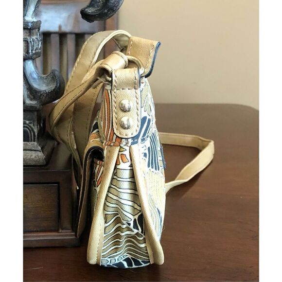 RELIC - Tropical-Patterned Canvas w/Faux Leather Trim Crossbody GREAT CONDITION! - Picture 8 of 16